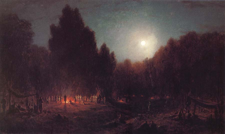 Night Bivouac of the Seventh Regiment New York at Arlington Heights,Virginia